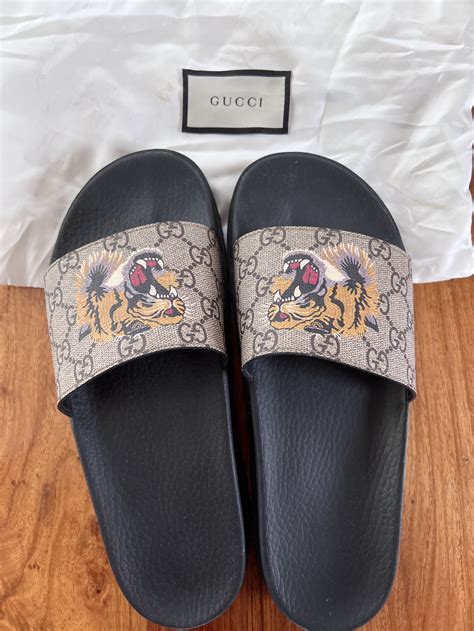 gucci slides with tiger womens|tiger slide gucci supreme.